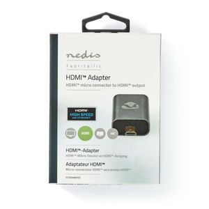 HDMI©-Adapter | HDMI© Male / HDMI© Micro-Connector | HDMI© Female / HDMI© Output | Verguld