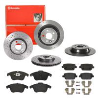 Remmenset, remschijf BREMBO, Remschijftype: Geperforeerd, Inbouwplaats: Achteras: , u.a. für Ford