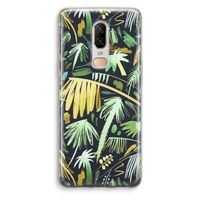 Tropical Palms Dark: OnePlus 6 Transparant Hoesje