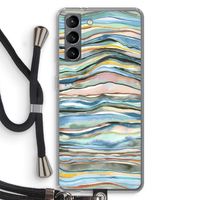Watercolor Agate: Samsung Galaxy S21 Transparant Hoesje met koord