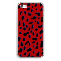 Red Leopard: iPhone 5 / 5S / SE Transparant Hoesje