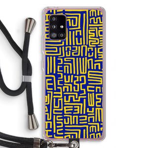 Majorelle Blue Print: Samsung Galaxy A51 5G Transparant Hoesje met koord