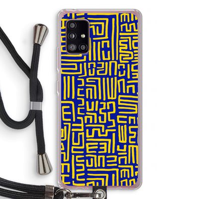 Majorelle Blue Print: Samsung Galaxy A51 5G Transparant Hoesje met koord