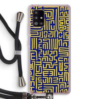 Majorelle Blue Print: Samsung Galaxy A51 5G Transparant Hoesje met koord
