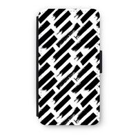 Zwarte vegen: iPhone X Flip Hoesje