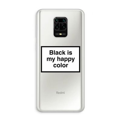 Black is my happy color: Xiaomi Redmi Note 10 Lite Transparant Hoesje