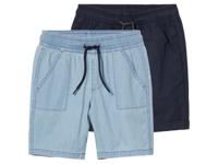 lupilu 2 jongens shorts (98/104, Lichtblauw/donkerblauw) - thumbnail