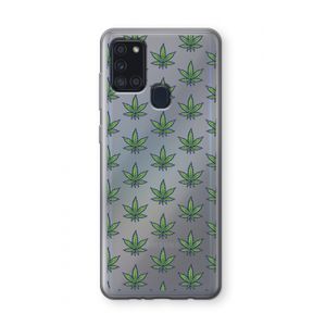 Weed: Samsung Galaxy A21s Transparant Hoesje