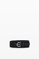 Brede riem met studs - BLACK - 95