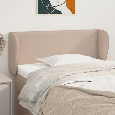 Hoofdbord met randen 83x23x78/88 cm kunstleer cappuccinokleur