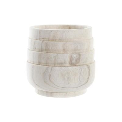 Grondlegger DKD Home Decor Bruin Natuurlijk Vierkant Boho 17 x 17 x 16 cm