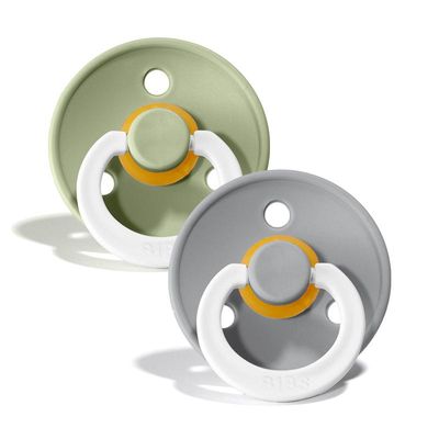BIBS Glow Fopspeen 6-18 Maanden Sage/Cloud