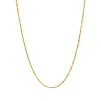 Platte schakelketting - Stainless steel - Goud - 56 - 58 - 60 cm