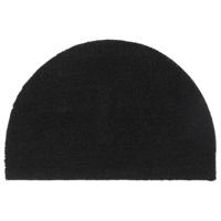 VidaXL Deurmat halfrond 40x60 cm getufte kokosvezel zwarty