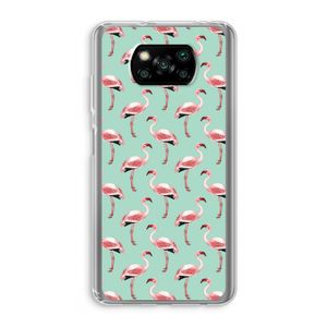 Flamingoprint groen: Xiaomi Poco X3 NFC Transparant Hoesje
