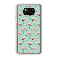 Flamingoprint groen: Xiaomi Poco X3 NFC Transparant Hoesje