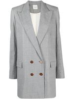 Alysi manteau en laine vierge à boutonnière croisée - Gris