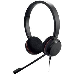 Jabra Evolve 20 On Ear headset Computer Kabel Stereo Zwart Ruisonderdrukking (microfoon) Headset, Volumeregeling