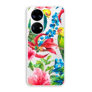 Papegaaien: Huawei P50 Transparant Hoesje