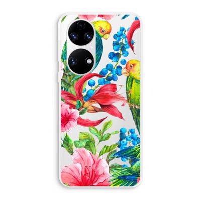 Papegaaien: Huawei P50 Transparant Hoesje