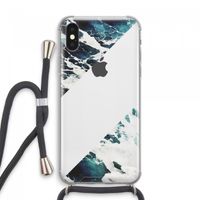 Golven: iPhone XS Max Transparant Hoesje met koord
