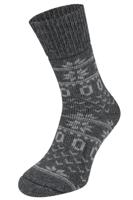 Dikke wollen sokken met Noors patroon - thumbnail