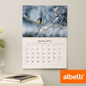 Jaarkalender 2014 met Eigen Foto's - Dubbel A4 van 29,7x42 cm