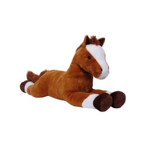 Knuffeldier Paard Hippos - zachte pluche stof - dieren knuffels - lichtbruin/wit - 90 cm