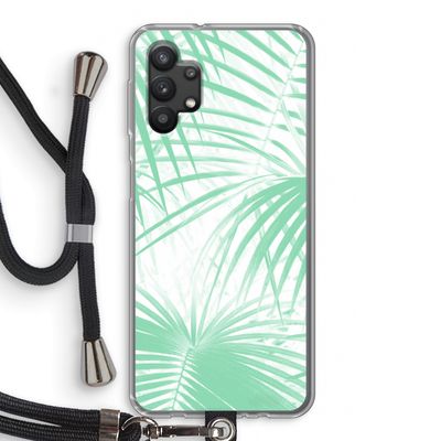 Palmbladeren: Samsung Galaxy A32 5G Transparant Hoesje met koord