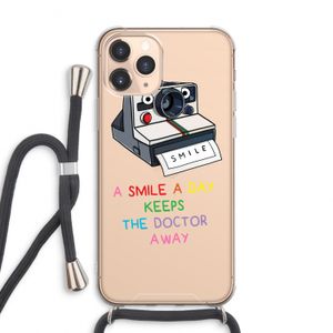 Smile: iPhone 11 Pro Max Transparant Hoesje met koord
