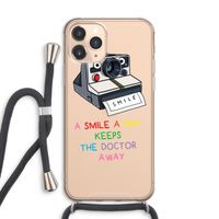 Smile: iPhone 11 Pro Max Transparant Hoesje met koord