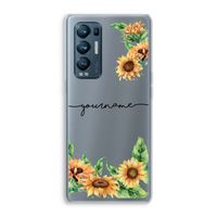 Zonnebloemen: Oppo Find X3 Neo Transparant Hoesje