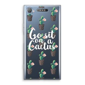 Cactus quote: Sony Xperia XZ1 Transparant Hoesje