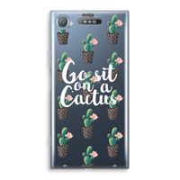 Cactus quote: Sony Xperia XZ1 Transparant Hoesje