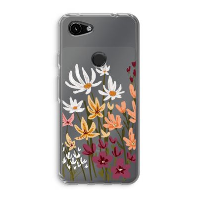 Painted wildflowers: Google Pixel 3a Transparant Hoesje