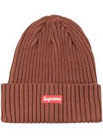 Supreme bonnet nervuré à logo Box - Marron - thumbnail