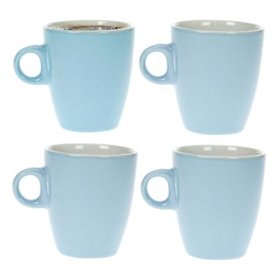 Cosy & trendy Koffiekopjes/bekers - 4x - blauw - 190 ml - Keramiek - Glans finish