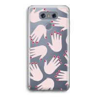 Hands pink: LG G6 Transparant Hoesje
