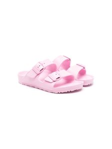 Birkenstock Kids sandales en cuir Arizona à logo embossé - Rose