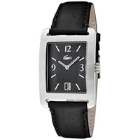 Lacoste horlogeband 2010308 / LC-05-1-14-0004.1 Leder Zwart 20mm + zwart stiksel