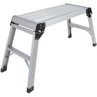 DEFPRO aluminium trede - Opvouwbaar met antislipvoetjes - Afmetingen: 90 x 30 cm - Hoogte: 49,5 cm