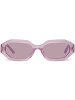 Linda Farrow x The Attico lunettes de soleil Irene à monture géométrique - Violet