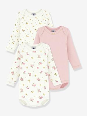Set van 3 body's met lange mouwen voor baby wit