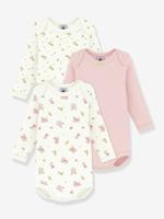 Set van 3 body's met lange mouwen voor baby wit