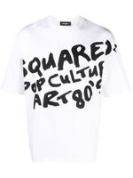 DSQUARED2 t-shirt Pop 80's en coton - Blanc