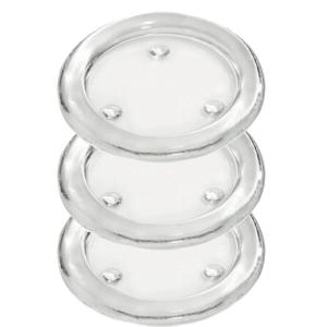 Ronde kaarsenhouder/kaars onderzetter - 3x - glas - 11 cm - voor stompkaarsen