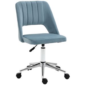 Vinsetto kantoorstoel draaistoel bureaustoel in hoogte verstelbaar 360Â° draaibaar schelpvorm met naadlijn design schuimstof fluweelzacht polyester