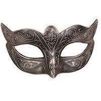 Venetiaans verkleed masker - zilver - kunststof - oogmasker - carnaval - volwassenen - thumbnail