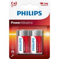 Philips LR14 C batterijen - 2x stuks - Alkaline Power
