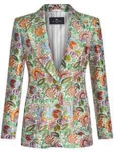 ETRO blazer à fleurs en jacquard - Blanc